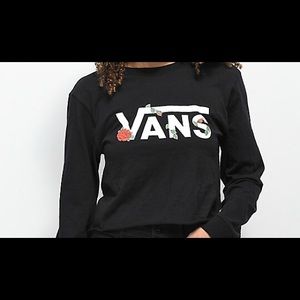 A cropped vans long-sleeve shirt .